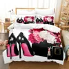 Bedding sets Custom Perfume Flower Set Luxury Double Duvet Quilt Cover 220x240 Comforter Pillow Case For Girls Woman Gift Bedclothes 230727