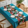 Table Cloth Flower Blooming Garden Tablecloth Waterproof and Oil Resistant Rectangular Tablecloth Tea Table Cloth R230726