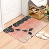 Tapijten Zwart roze geometrisch patroon Tapijt Entree Deurmat Bad Vloerkleden Mat Antislip Keukentapijt voor Thuis Decoratief R230728