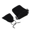 Gift Wrap 30pcs Drawstring Bag Pouches Storage Black Cloth Bags For Jewelry Small 7x9cm2486