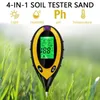 PH -mätare 4 i 1 digital jordtestare Jord PH Monitor Temperaturfuktmätare Jorddetektor Solljus Tester för trädgårdsväxter Farming 230728