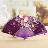 Produtos de estilo chinês Dança espanhola Fan dobring fã decoração de renda de renda para mão fãs de estilo chinês manual de fã de festas de desempenho adereços