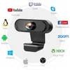 Webbkameror Äkta hela 1080p WebCam Camera Digital Web med Mircophone för PC Computer Laptop Webcam Camera R230728