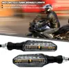 Motorcykelbelysning 12 LED Motorcykel Turn Signal Lights Water Flowing Indicator Arrow Blinker Lamps Waterproof för Honda Yamaha Hayabusa Cafe Racer X0728