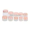 Packing Bottles Frosted Glass Jars Cream Refillable Cosmetic Containers With Rose Gold Cap 5G 10G 15G 20G 30G 50G 100G Lotion Lip Balm Otbgk