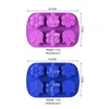 Baking Moulds 25.5x17cm 6 Cells Tulip Plum Silicone Molds 3D Chocolate Sugar Candy Jelly Cupcake Party Fondant Cake Decor Tools