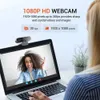 Webcams Webcam avec correction automatique de la lumière 1080P Streaming Computer Web Camera pour vidéoconférence Gaming R230728