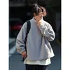 Men's Hoodies Men Half-high Collar Polar Fleece Thickened Warm Sweater Autumn Winter Loose Solid Color Pocket Casual Bottoming Shirt Women