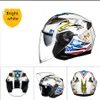 Nouveau Casque Blanc Moto Électrique Homme Paire Lentille Demi Femme Été Quatre Saisons Semi-Couvert Safety247Z