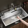 304 Stainless Steel Kitchen Sink Large Single Bowl Wash Basin Kitchen Accessories Drain Set Topmount/Drop-In/Undermount