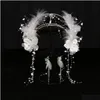 Other Fashion Accessories Bride Headwear 2023 Super Immortal Feather Crown Hair Tassel Set High End Temperament P Ography Jewelry Dr Otp0O