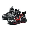 Fashion Boys Basketball Shoes Kids Casual Sneakers Leather Sports Trainers For Children Blue Black Red Color
