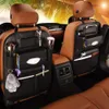 新しいカーシートバックストレージオーガナイザーバッグユニバーサルPUレザー多機能ストレージボックス収納片付けポケットオートスタイリング266L