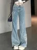 Damenjeans, Sommerblau, französische Vintage-Jeans, Damen-Schmetterlingsstickerei, koreanische Mode, Flash-Hose, Damen-Harajuku-Schwanzjeans, Z230728