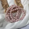 Strand 1PC Naturel Perle D'eau Douce Bracelet Couleur Mixte Élastique Pour Femmes Fille Cadeaux Bijoux De Mode