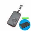 Leather Car Key Case Cover Skin Protector For Renault Clio Megane 2 3 Koleos Logan Scenic 3 Buttons Smart Card192k