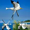 Decoraciones de jardín Cute Seagul Whirligig Adornos de molino de viento Flying Bird Series Molinillos de viento para decoración Stakes Spinner R6e3 230727