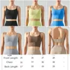 LL-316 Kvinnor Yoga outfit Vest Girls Running nära passande bh damer Casual Yoga Outfits vuxen sportkläder träning gym fitness wear