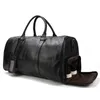 Duffel Bags Genuine Leather Men Large Capacity Travel Tote England Style Duffle Bag Business Handbag Overnight Luggage Shoulder