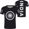 T-shirts pour hommes INDIA T-shirt Nom Numéro Ind T-shirt Po Vêtements Imprimer Diy Free Custom Made Nation Flag Hindi Country Republic Indian Jersey 230728