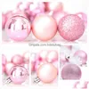 Noel dekorasyonları 24pcs 3cm 4cm 6cm top kolye dekoratif Noel Ağaç Asma Baubles Toplar Tatil Dekorasyon Damlası OTJ6Z