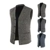 Men's Vests Fashion Male Spring Autumn Vest Solid Color Casual Sweaters Men Slim Fit Coat Sleeveless Jacket Clothing