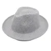 New Curling Top Hat Short Brim Street Shooting Popular Fedora Hat for Women Men Classic Spring Autumn Felt Cap for Party Wedding