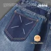 Jeans pour hommes Hip Hop Leader Y2k Denim Tissu Mince Hommes Lâche Pantalon Droit Cordon Élastique À La Taillevintage Bleu Large Jambe Couleur Coll