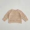 Zestawy odzieży Spring Infant Ubrania Baby dziewczyna Romper Baby Knittted Pusty Wzór Sweter 2