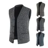 Men's Vests Fashion Male Spring Autumn Vest Solid Color Casual Sweaters Men Slim Fit Coat Sleeveless Jacket Clothing