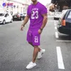 Kurtki męskie Summer Mesh Hip Hop Basketball T Shirt 23 drukowane garnitury Sportswear Shorts