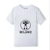 Designer Moschino High Quality Luxury T-shirt Brand Moschino T Shirt Clothing Spray Letter Short Sleeve Spring Summer Tide Men and Women 8991