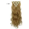 Clip In/On Hair Extensions Blond Noir Brun Raide Brésilien Remy Human 16 Clips Extension 7Pcs Set Fl Head 100G Fzp8 Drop Delive Dh72R