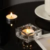 Ljushållare moderna hem glas ljusstake romantisk bröllop matbord ornament mittpunkt rum hållare bar fest dekoration