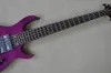 5 strängar Purple Electric Bass Guitar med Rosewood Fretboard, 24 banden, kan anpassas som begäran