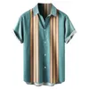 Men's T Shirts Short Sleeve Tops Slim Fit Summer Mens T-Shirt Tee 2023 Button Down Beach Tropical