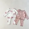 Set di abbigliamento MILANCEL Spring Baby Set Dot Print Infant Girls Sleeper Wear Babe Indoor Suit 230728