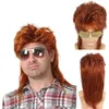 Cosplay peruker mullet peruker för män 70 -talets 80 -talsdräkter män svart fancy party accessoar cosplay hår peruk 230727