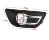 Motorcycle Lighting Left Right Chrome Front Bumper Fog Lamp Light Cover Fog Light Cover Fits Citroen C4 2008 2009 2010 2011 x0728