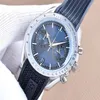 Man Wristwatches Chronograph VK Movement Diameter 43 5mm Convex Pot Cover Glass Wide Arrow Pointer Watch243m