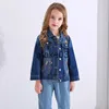 Jaquetas Urso Líder Meninas Denim Casacos Nova Moda Crianças Bordado Padrão Desenhos Animados Jaqueta Outono Bebê Casaco Roupas Crianças 3 8 Anos J230728