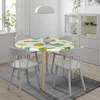 Toalha de mesa capa redonda para jantar toalha de mesa elástica aquarela cacto com frutas decoração de casa El