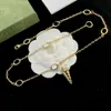 Designer jewelry necklace New Double Rhinestone Necklace Pearl Clavicle Small Fragrance Fashion Advanced Edition