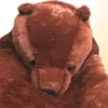 60cm100cm Soft Brown Bear DJUNGELSKOG Plush Toys Stuffed Bear Teddy Toys Hugging Pillow Cushion Gift VIP LJ2011267955185