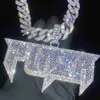 Custom Pass Diamond Tester Hip Hop VVS Moissanite Pendant Charm Necklace Iced Out 925 Silver Letter Name Pendant 18k