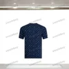 Xinxinbuy Men Designer Kniste Tee T Shirt 23SS Paris Gradient Jacquard List Bawełniane krótkie rękaw