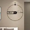 Relógios de parede redondos minimalistas ponteiro de metal de face única silencioso para sala de estar quarto estudo restaurante hall de entrada decoração