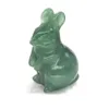 Śliczny królik naturalny kryształowy kwarc skały klejnoty mineralne zwierzę mini kamień rzeźbia uzdrawianie reiki home figurines prezent 20x40 mm
