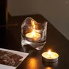 Kerzenhalter, Mini-Kerzen, transparenter Glashalter, Wohnzimmer-Dekorationen, Mittelpunkt von Hochzeitstischen, Kerzenständer-Dekoration, Tisch