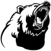 15 15CM Bear Funny Decal vinyle Autocollant De Voiture Noir Argent CA-1096308d